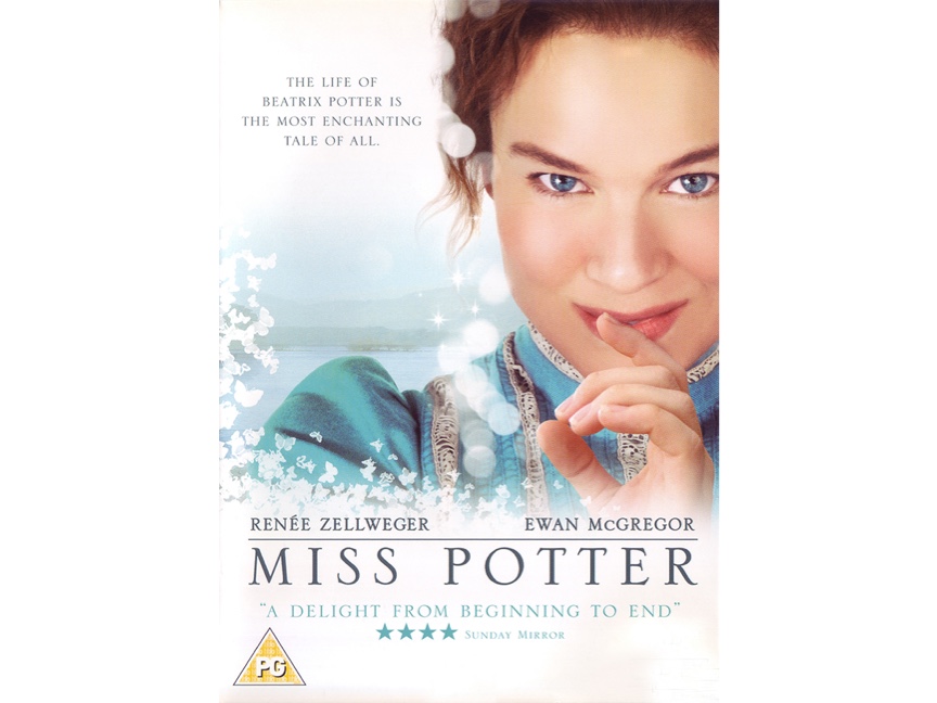 An image showing the cover of the Miss Potter, starring Renée Zellweger and Ewan McGregor, which was retold for the big screen in 2006.