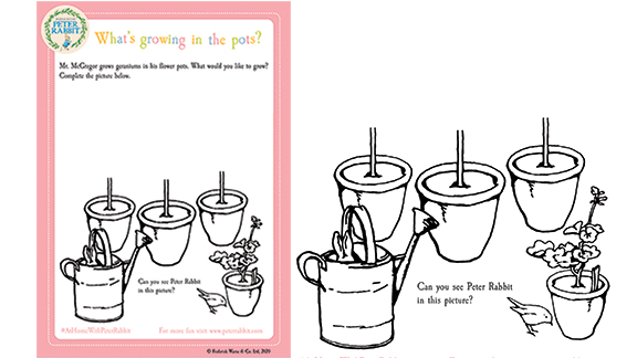 A thumbnail image of the Draw Your Own Vegetables Activity Pack on the Peter Rabbit website
