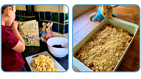 A thumbnail image of the Foraged Fruit Crumble Activity Pack on the Peter Rabbit website